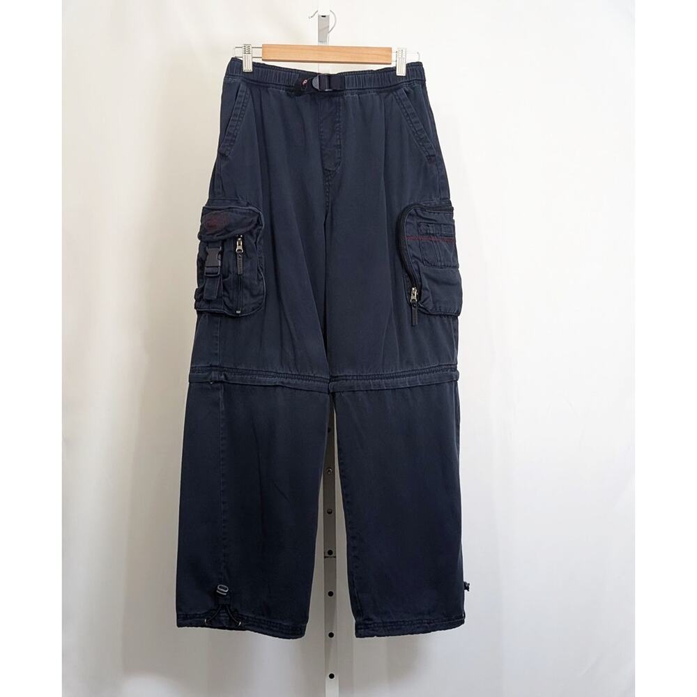 Vintage Y2K Amax Pants Blue Skater Convertible Cargo Boys Size L 14 16